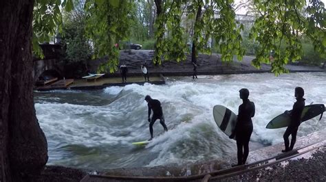 Munich English Garden Surfing Part 1 - YouTube