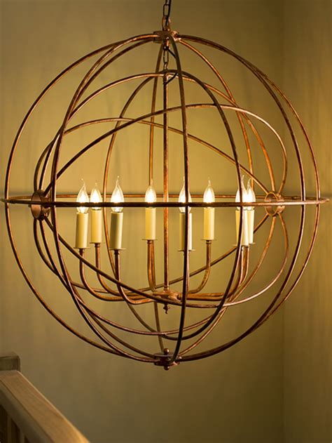 Antique copper 8 arm pendant light | Copper lighting, Cage pendant light, Pendant light