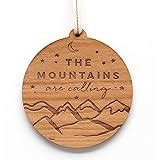 Amazon.com: The Mountains are Calling Laser Cut Wood Ornament [Christmas, Holiday, Love ...