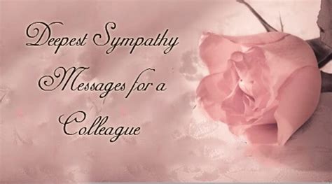 Deepest Sympathy Messages for a Colleague