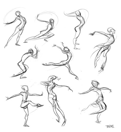 ArtStation - Drawing , TB Choi | Movement drawing, Human figure drawing ...