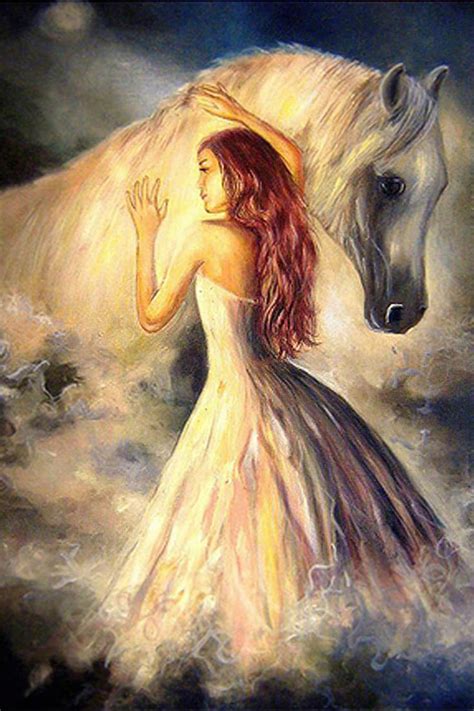 Girl and Horse DIY Hand Painting Colouring Oil Painting in 2021 | Horse painting, Painting, Art