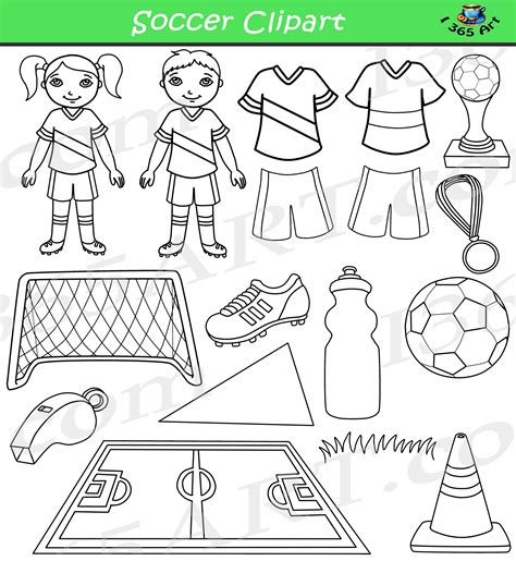 Soccer Clipart Bundle Set - School Clipart by Clipart 4 School