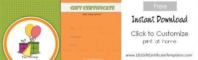 Free Birthday Gift Certificate Template