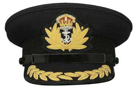 Royal Navy Officer Hat, Naval Captain Peak Cap, R N Commanders Black Cap Badge - Etsy