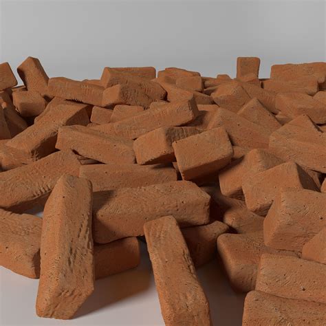 3D Detailed clay Brick | CGTrader