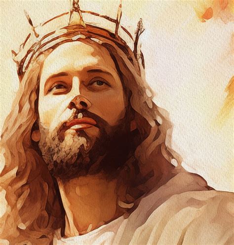 Jesus King of Kings, Jesus as King, Christian Gift Idea, Watercolor Painting Bible Wall Art ...