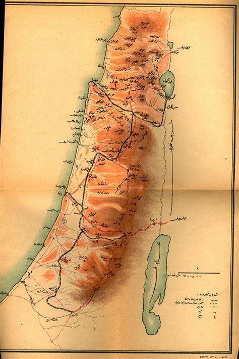 Ottoman army map of Palestine, 1913 : r/MapPorn