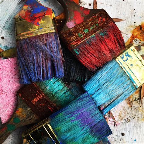 Immagini Belle : spazzola, colore, dipingere, blu, pennello, Materiale, la pittura, filo ...