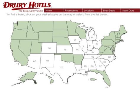 Drury Hotels map – Loyalty Traveler