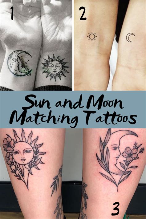 Perfectly Balanced Sun and Moon Matching Tattoos - Tattoo Glee