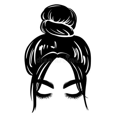 Hair Bun Silhouette Stock Illustrations – 870 Hair Bun Silhouette Stock Illustrations, Vectors ...