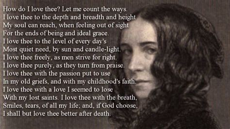 Elizabeth Barrett Browning ~ How Do I Love Thee? poem with text, via YouTube. | Most beautiful ...