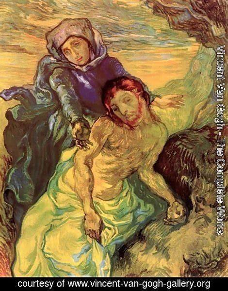 Pieta (wg Delacroix), 1889r by Vincent Van Gogh | Oil Painting | vincent-van-gogh-gallery.org