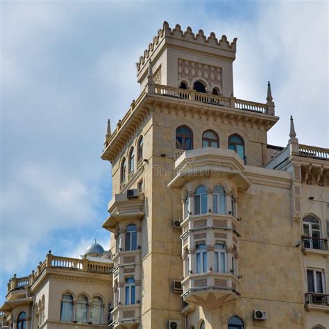 City Architecture of Baku, Old Historical Building Stock Image - Image ...