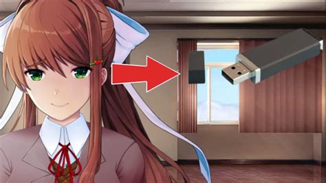 Taking Monika outside the game in Monika after story ddlc mod mas - YouTube