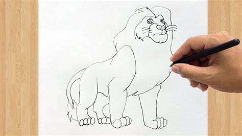 How to Draw Simba The Lion King | Easy Simba Drawing Step by Step - YouTube