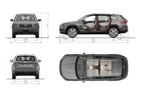 Skoda Kodiaq dimensions 2017 SUV - length ( wheelbase ) - height and width pictures - Types cars