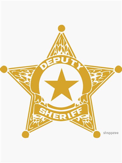 "Deputy sheriff Badge Yellow" Sticker by shoppzee | Redbubble