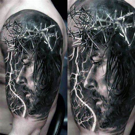 60 Jesus Arm Tattoo Designs for Men [2024 Inspiration Guide] | Jesus ...