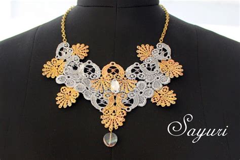 Metallic Lace Necklace DIY | Jewels of Sayuri