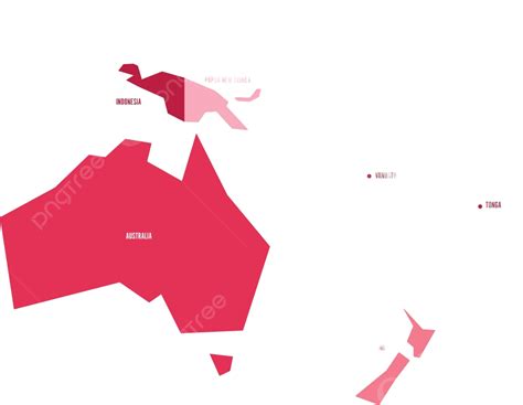 A Minimalist Political Map Of Australia And Oceania A Clearcut Geometric Vector Design Vector ...