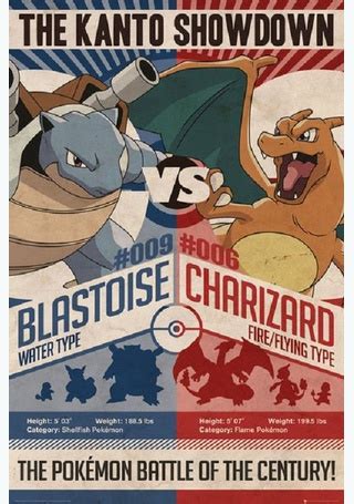 Pokemon - Red Charizard vs Blue Blastoise - Products | Vintage Stock ...