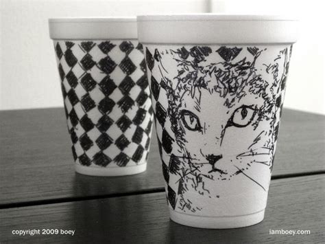 Sharpie Art on Styrofoam Cups (79 pics)