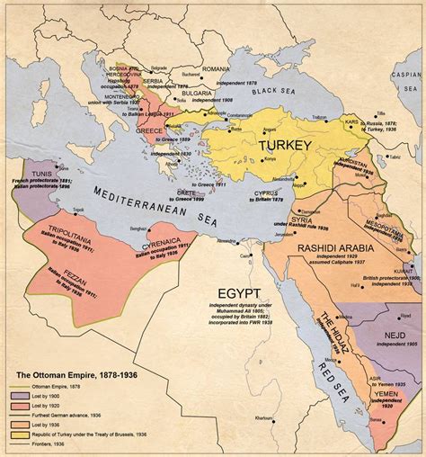 The Ottoman decline, 1878-1936 by edthomasten on DeviantArt | Ottoman empire, Ottoman, Geography map