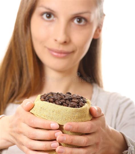 Small Bag of Coffee Beans in Female Hands Stock Image - Image of food, heap: 31188893