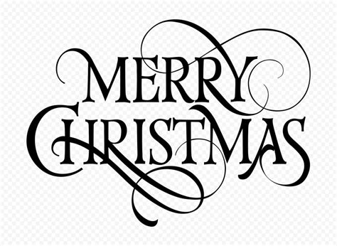 HD Black Merry Christmas Text Logo PNG | Citypng