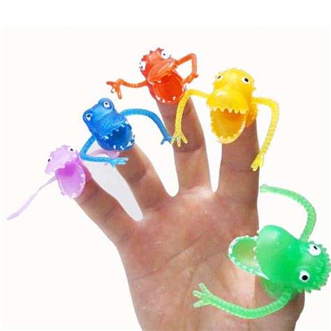 HIINST Creative 10 Pcs / Set Finger Puppets Plastic Dinosaur Finger Toys Mini Kids Toy D# ...