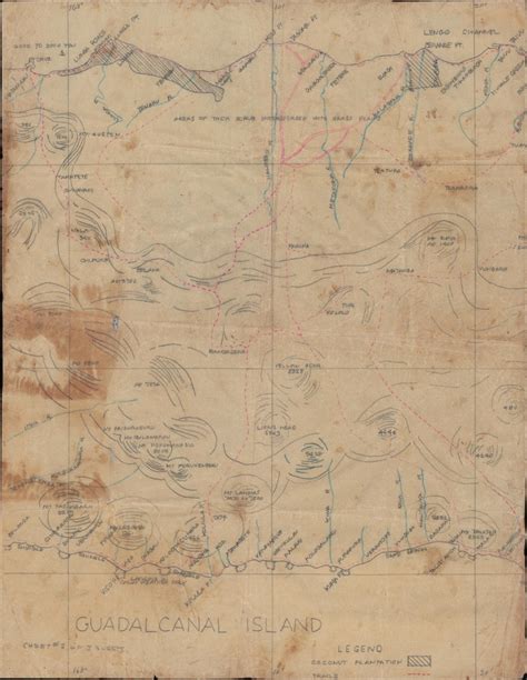 Guadalcanal Island.: Geographicus Rare Antique Maps