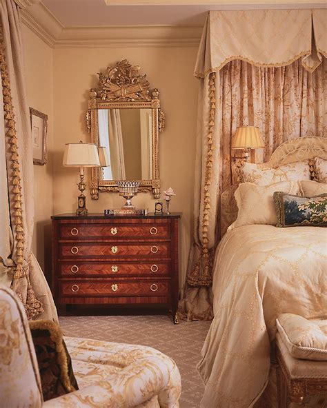 Traditional Elegant Bedroom with Ivory and Antique Gold