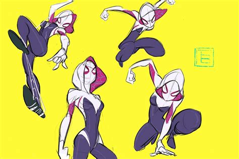 ArtStation - ㅇㅅㅇ, TB Choi | Spider gwen, Spiderman poses, Spiderman art