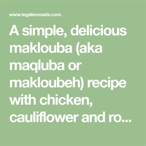 Easy Maklouba Recipe with Chicken and Vegetables