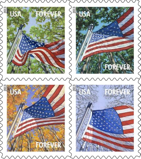 Old Glory Waves Year-round on New 2013 Stamps | Usa stamps, Forever ...