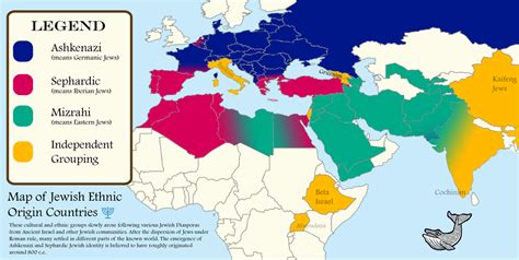 [OC] An updated/fixed Map of Jewish Ethnic Origins 3400x1600 : MapPorn