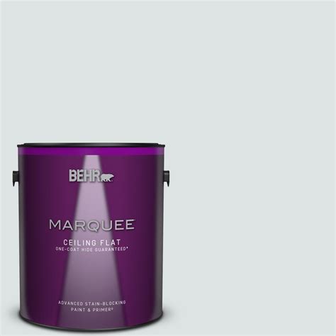 BEHR MARQUEE 1 gal. #MQ3-27 Etched Glass One-Coat Hide Ceiling Flat Interior Paint and Primer in ...