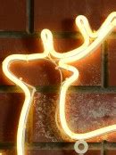 Yellow Prancing Reindeer Neon Flex Rope Light Silhouette - 44cm | Christmas Lights | Buy online ...