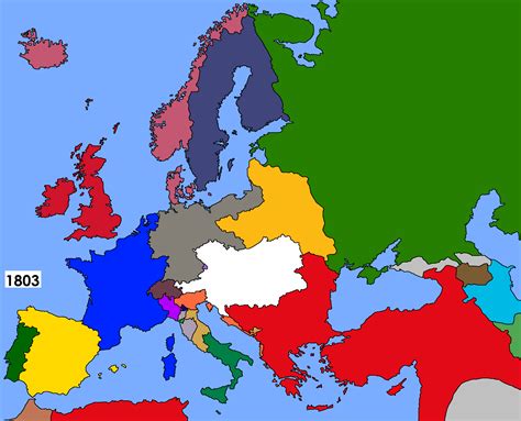 Image - Map of Europe 1803.png | TheFutureOfEuropes Wiki | FANDOM powered by Wikia