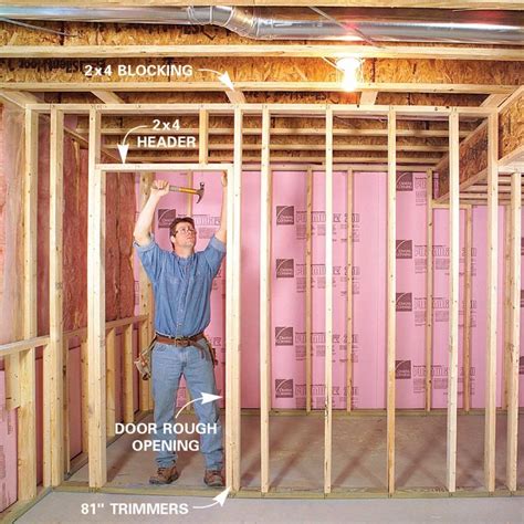 How to Finish a Basement | Framing a basement, Framing basement walls ...