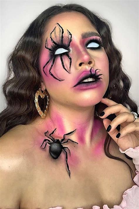 25 Creepy Spider Makeup Ideas for Halloween | StayGlam in 2020 | Spider ...