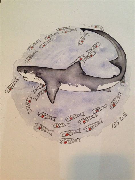 Original- Hunting thresher shark | Mine illustration, Animal tattoo, Thresher shark