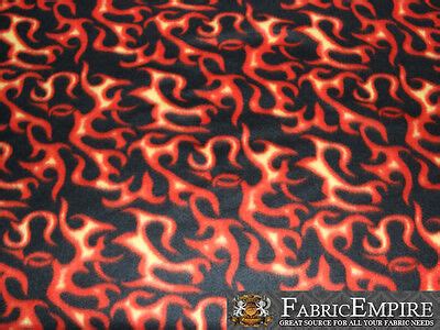 Polar Fleece Fabric Print FLAME PRINT 60" Wide Sold by the yard FE-S-145 30915355018 | eBay