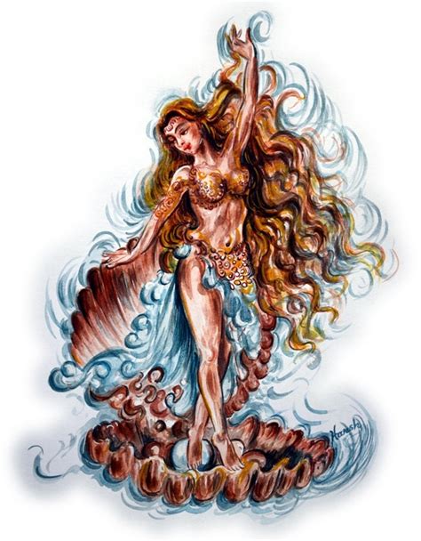 Aphrodite Painting, Greek Goddess of Love, Sex, Desire, Beauty, Affection, Magical Girdle ...