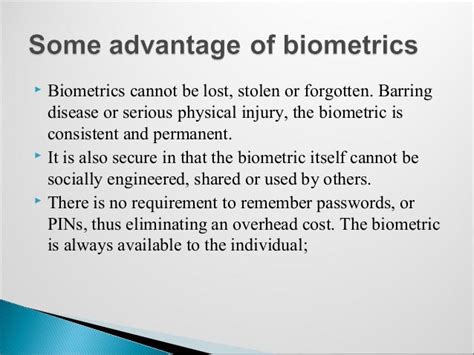 Biometric Security advantages and disadvantages