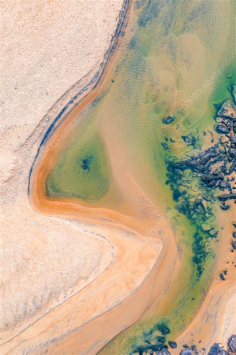 Aerial view of the Bureh beach, Western Area, Sierra Leone - Stock Image - F039/8221 - Science ...