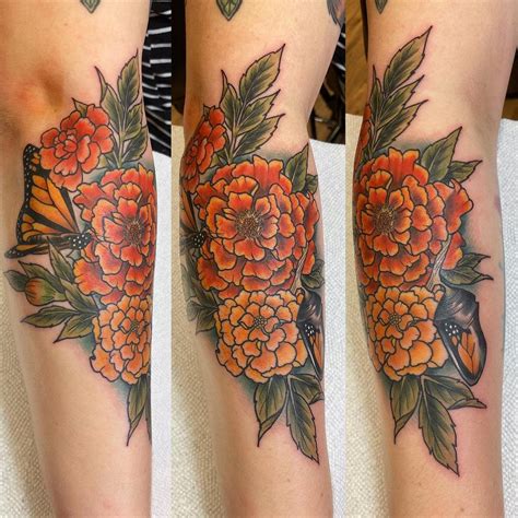 Innovations In Marigold And Rose Tattoo To Impress Everyone