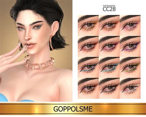 GPME-GOLD Eyeshadow CC 28 | GoppolsMe | Sims 4, Sims, Maquillaje